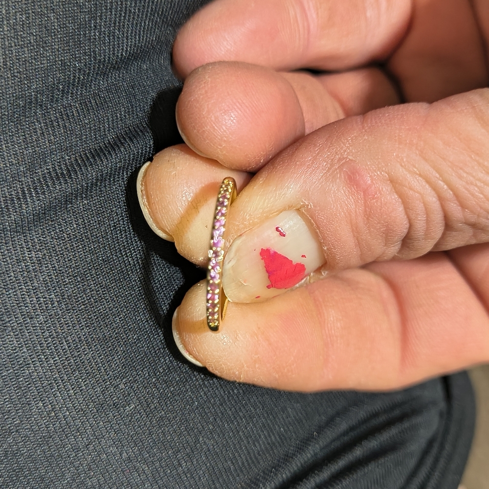 Elegant Gold and Pink Women's Ring